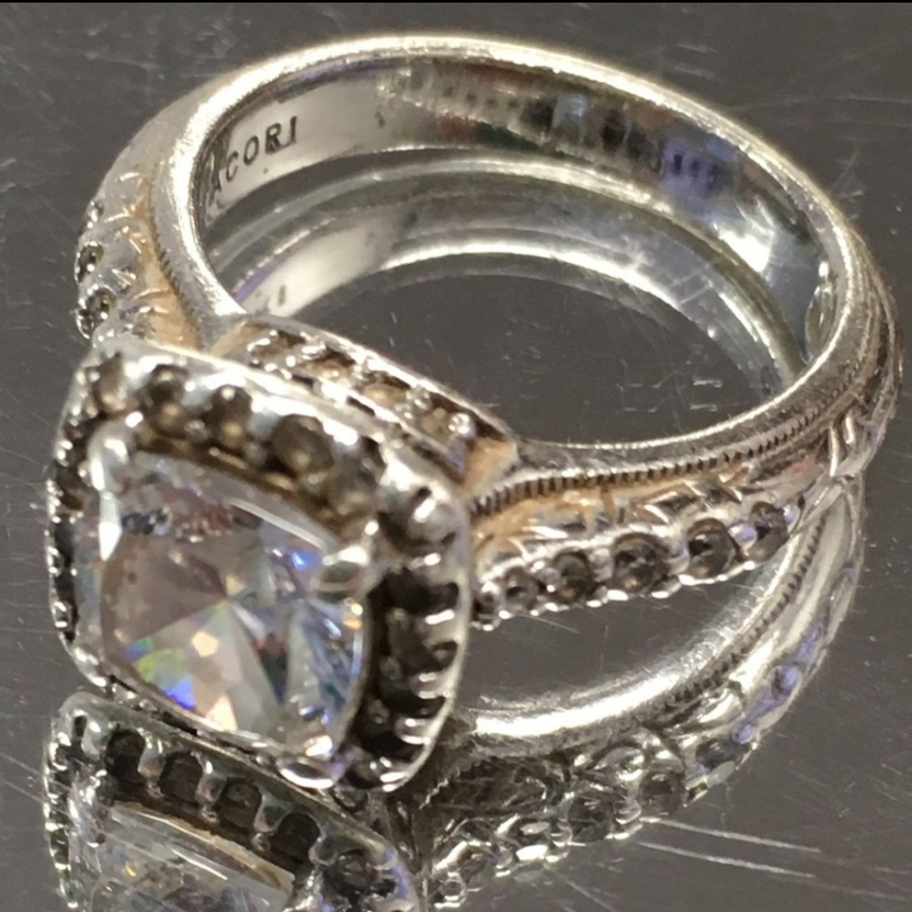 Tacori cushion cut engagement ring